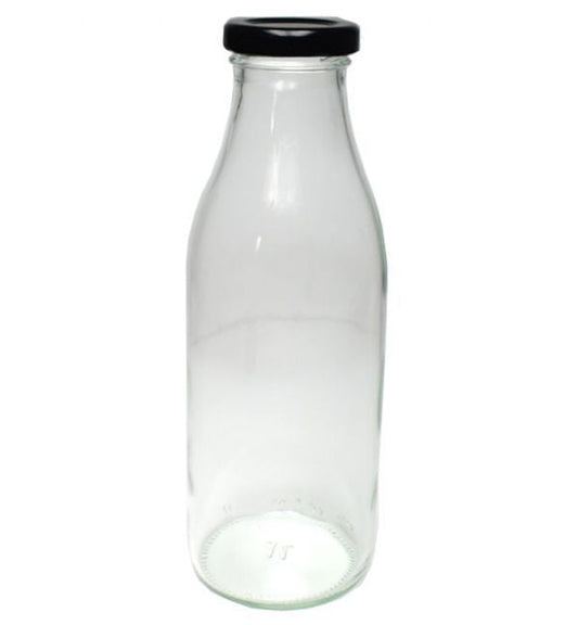 500ml clear glass milk bottle