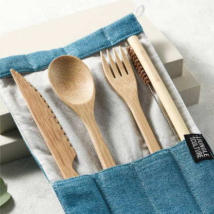 Reusable Bamboo Cutlery Set Handmade