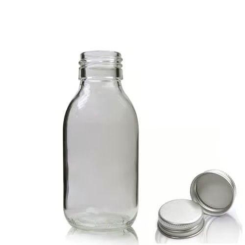 100ml Clear Glass Bottle with Cap