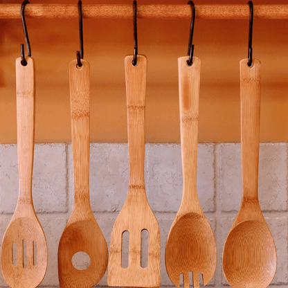 Kitchen Utensil Set Bamboo (6pc)