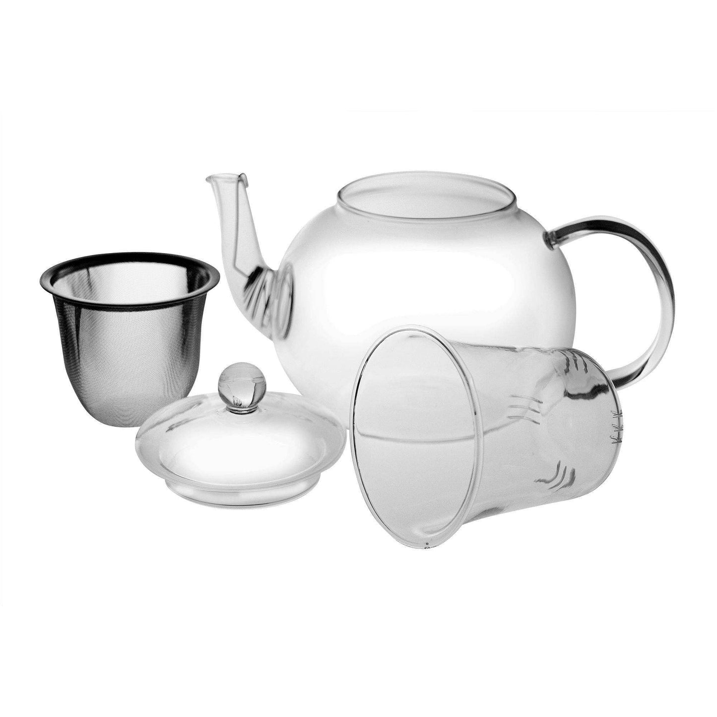 Large Glass 3 Piece Teapot