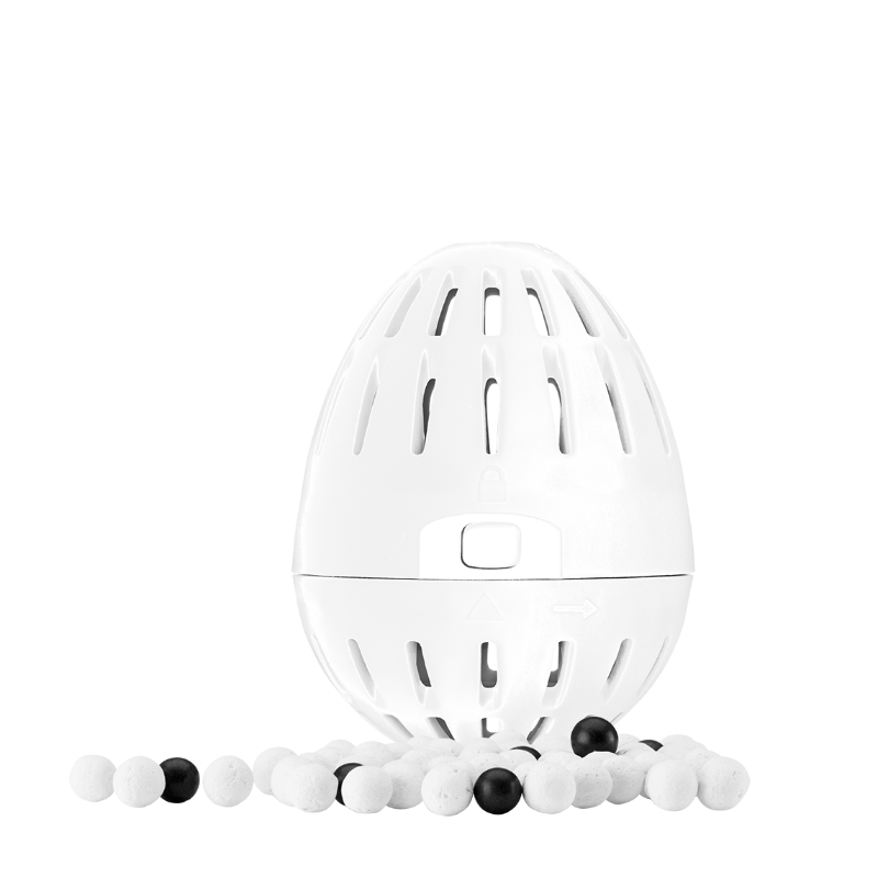 Laundry egg with pellets