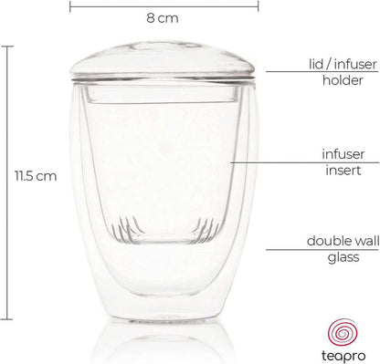 Loose leaf tea infuser glass (350ml)