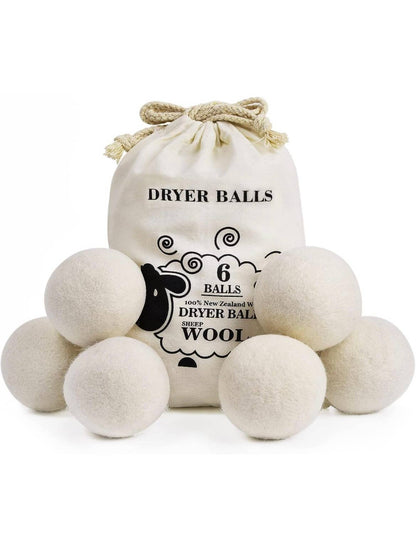 Organic Wool Dryer Balls Set (6 pcs)