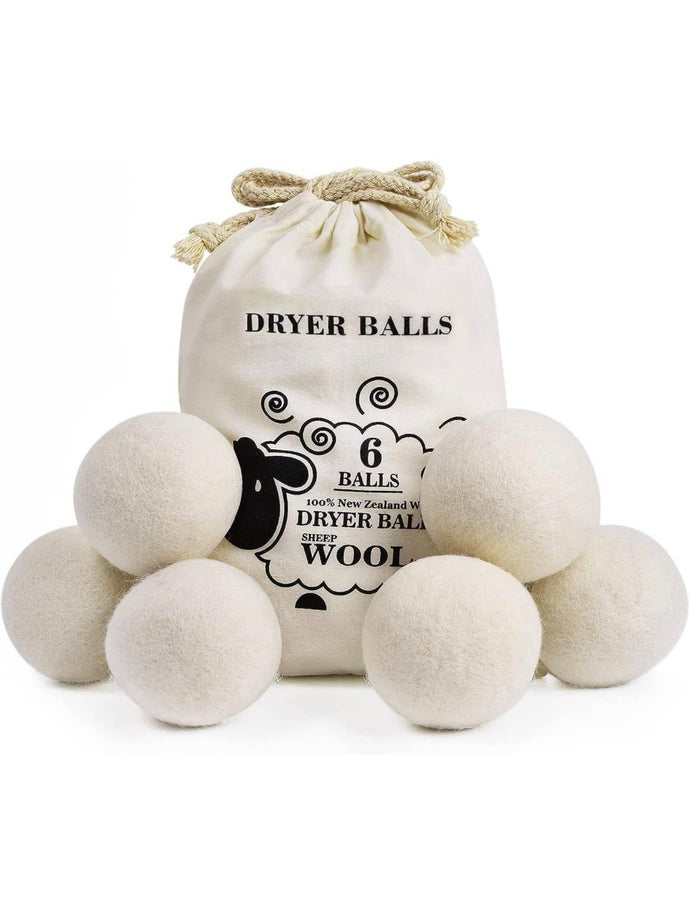 ORGANIC Wool Dryer Balls (6 pcs)