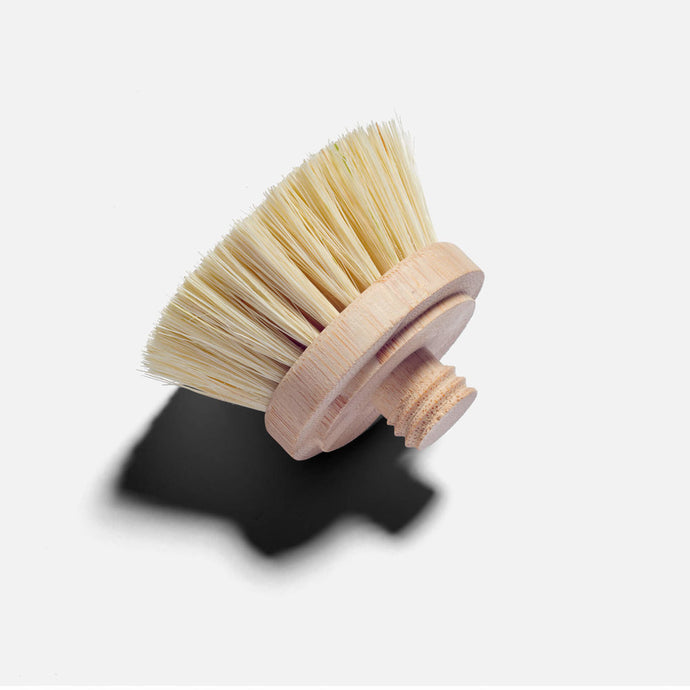Replacement head for bamboo dish brush