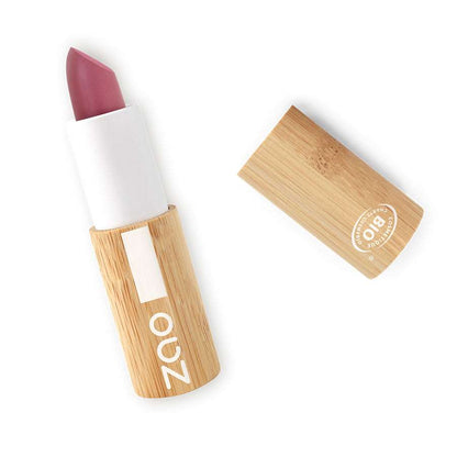ORGANIC Natural Cocoon Lipstick REFILLABLE with bamboo case and soft pink natural skincare product design