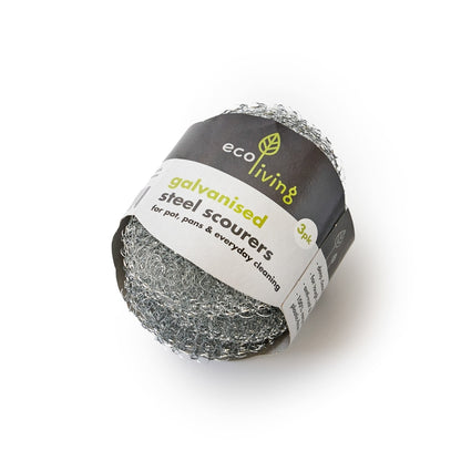 Steel Scourers Pack - 3 Durable Cleaning Scourers for Tough Stains