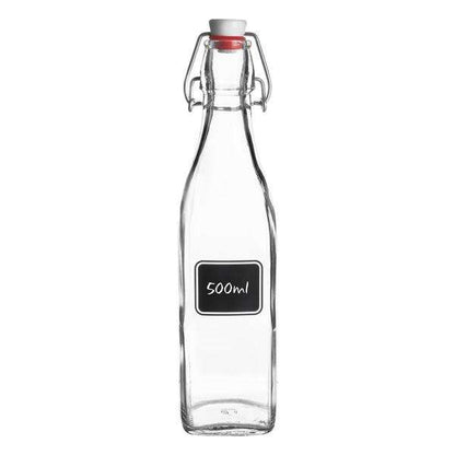 Glass Swing Bottle with Chalk Board Label