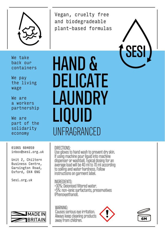 Laundry DELICATES & HAND Wash UNFRAGRANCED (500ml)