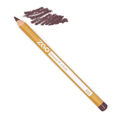 ORGANIC Lip/Eye Pencil with natural brown shade for precise, plant-based makeup application and smooth texture