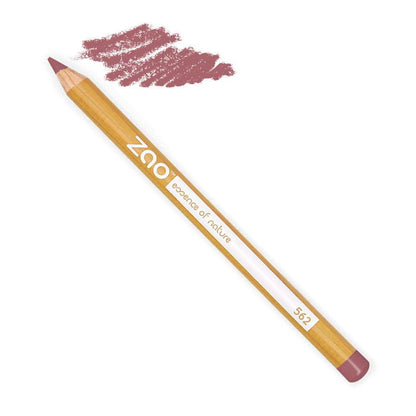 ORGANIC Lip/Eye Pencil with natural bamboo casing and soft mauve shade swipe for delicate eye or lip makeup application