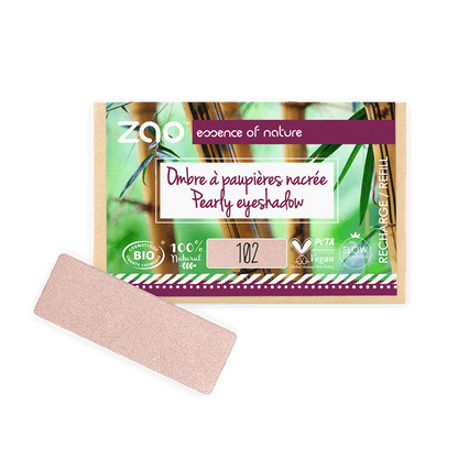ORGANIC Natural Eye Shadow REFILL in pearly shade with natural ingredients, plastic-free and vegan-friendly refill option