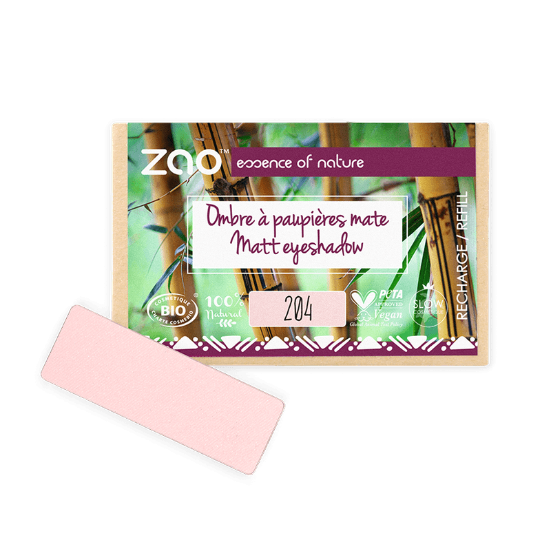 ORGANIC Natural Eye Shadow REFILL in light beige shade with eco-friendly packaging and natural ingredients