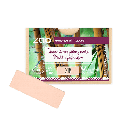 ORGANIC Natural Eye Shadow REFILL in soft matte beige shade with eco-friendly, cruelty-free packaging from The Village Refill
