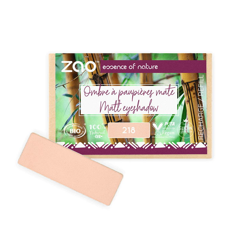 ORGANIC Natural Eye Shadow REFILL in peachy matte shade with eco-friendly and vegan packaging for natural skincare enthusiasts