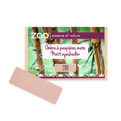 ORGANIC Natural Eye Shadow REFILL matte light brown shade with natural, vegan, and plastic-free packaging