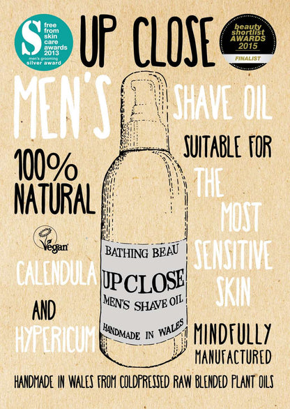 Up Close Shave Oil (30ml) - Smooth, Plastic-Free Shave