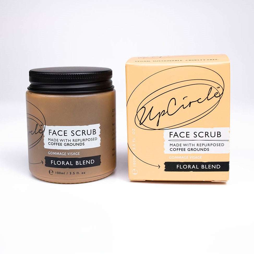UpCircle Face Scrub jar and box on a white background