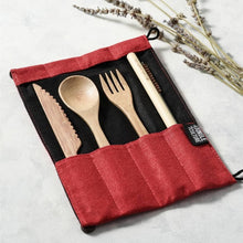 Load image into Gallery viewer, Reusable Bamboo Cutlery Set
