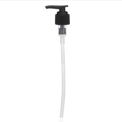 Lotion Pump Head for REFILL bottles with black top and long clear dip tube for refillable natural skincare or household products