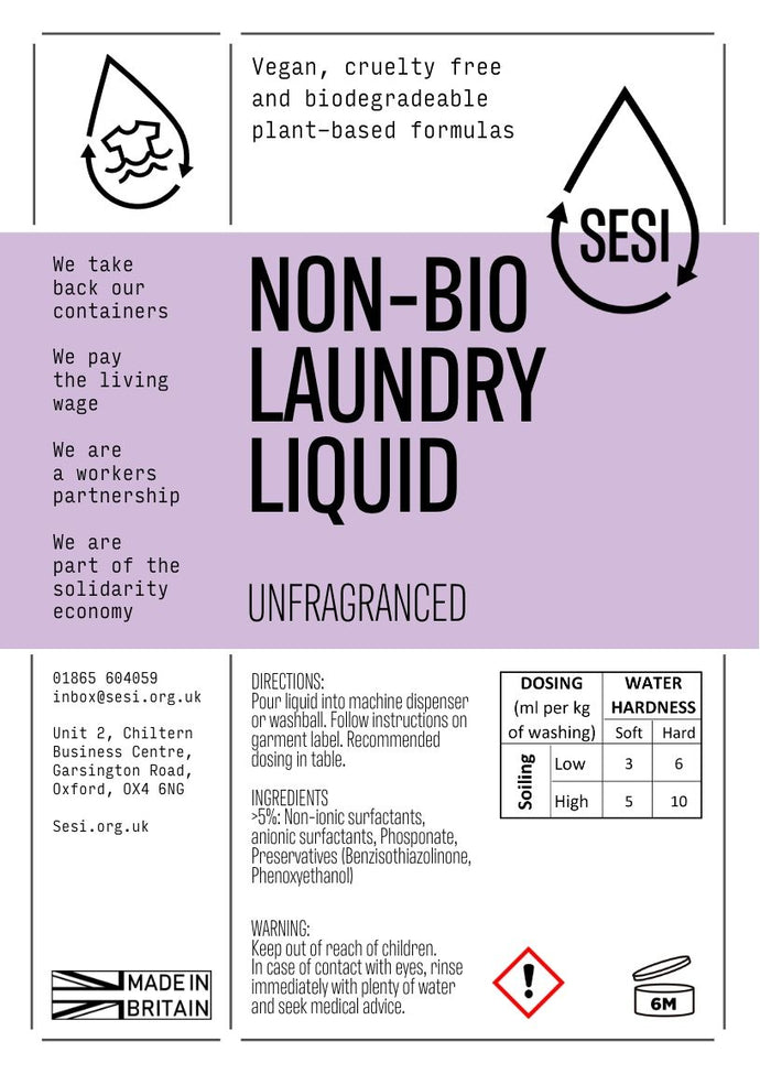 Laundry NON-BIO Liquid FRAGRANCE FREE (1L)