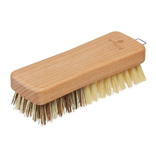 Vegetable Brush (FSC 100%) with natural bristles and wooden handle perfect for plastic free household cleaning and organic food prep.